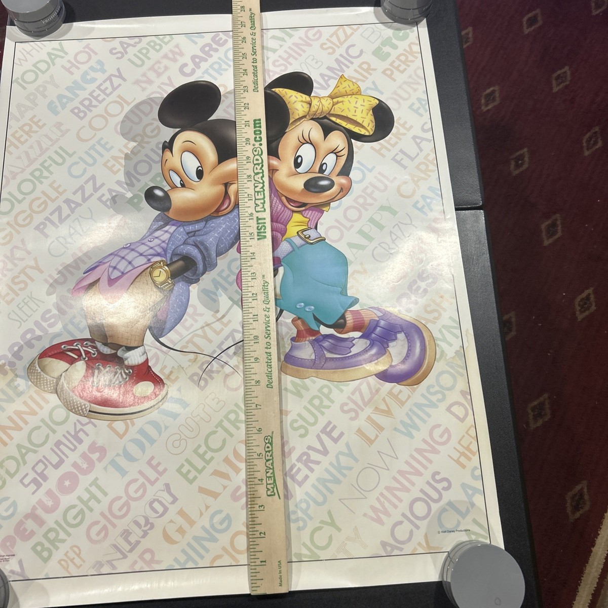 Vintage 1986 Mickey & Minnie original Walt Disney Co poster 22