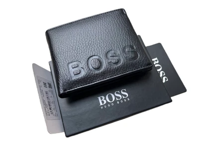 Portafoglio uomo Hugo Boss in vera pelle nuovo per banconote, monete e carte di credito