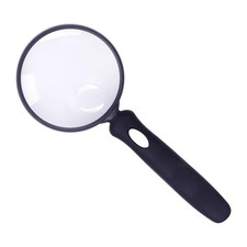 Lakei Magnifying Glass 10X Handheld Reading Glass, 75mm, Black