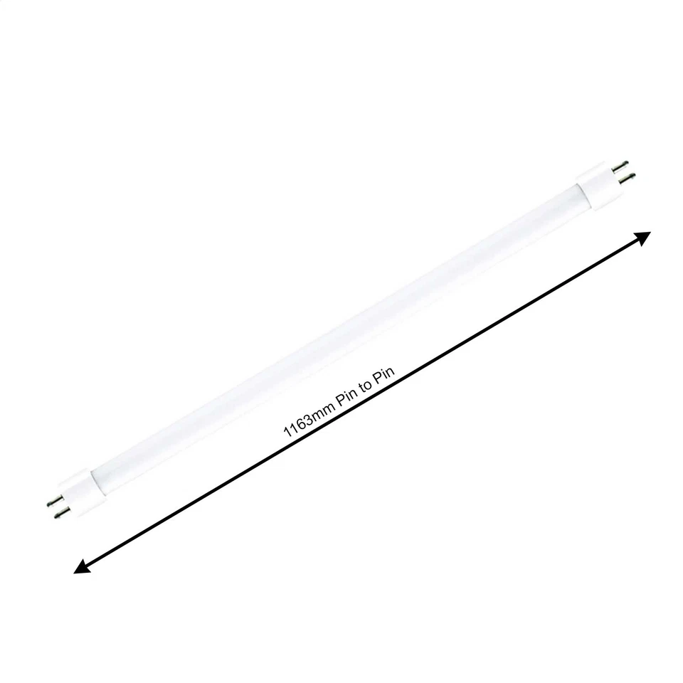 2x 54W T5 1163mm (1149mm no pins) Fluorescent Tube Strip Light Bulbs 830 3000K - Image 2 of 3