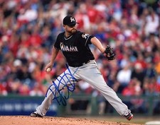 Ricky Nolasco Miami Marlins Signed 8x10 Photo LOM COA (PH1257)