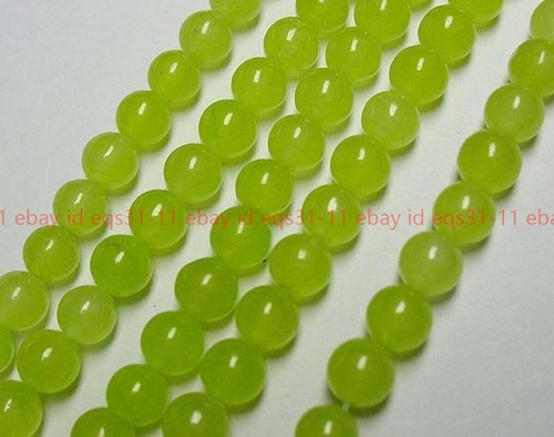 4/6/8/10/12mm Green Peridot Gemstone Round Loose Beads 15" Strand - Picture 9 of 12