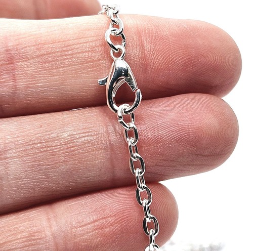 Necklace Chains Silver Plated Jewellery Craft Making Trace Curb Snake Belcher - Picture 37 of 42