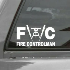FIRE CONTROLMAN FC U.S.NAVY Vinyl Window Decal Sticker