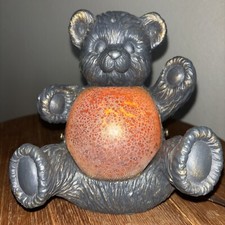 Cheyenne Teddy Bear Night Light Cast Iron Glowing Belly Baby Nursery Vintage