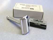 Vintage NOS Gillette Military Production Spiral TECH DE Safety Razor England 70s