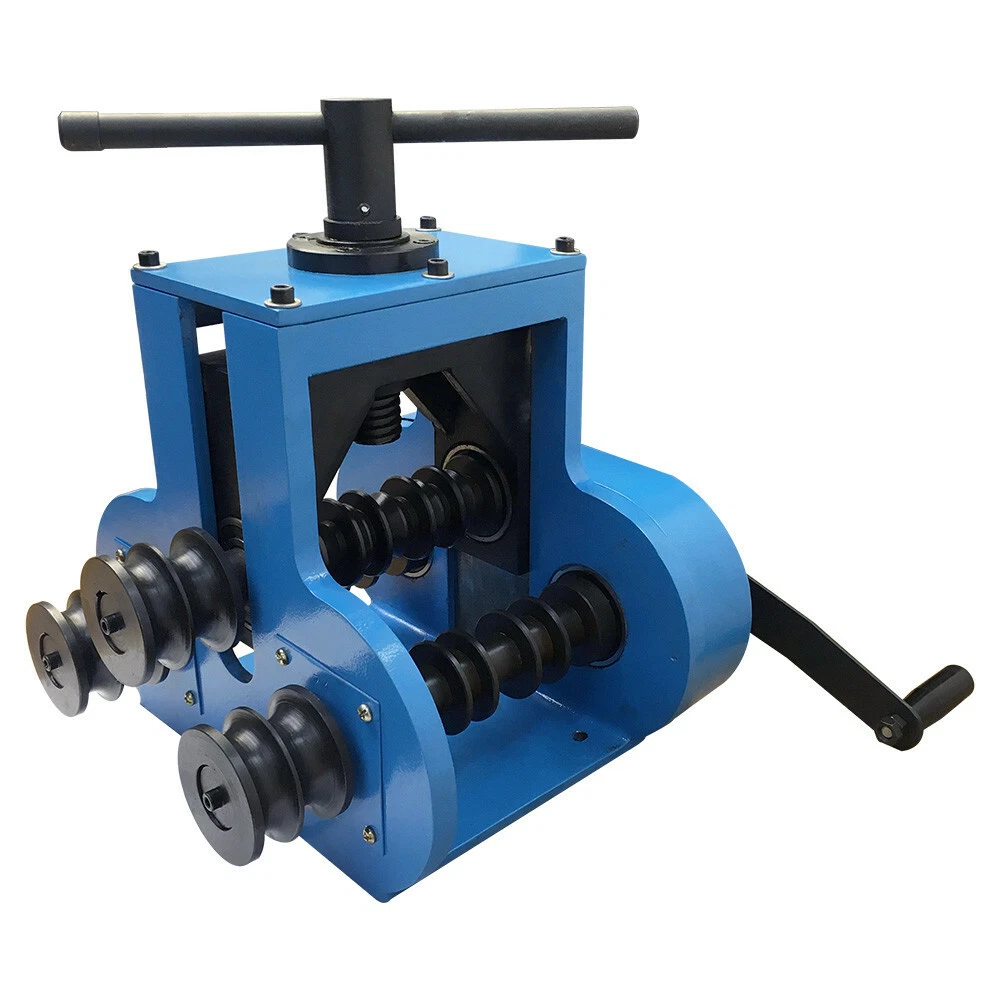 Manual Pipe Tube Roller Bender Rolling Tubing Round Flat Square