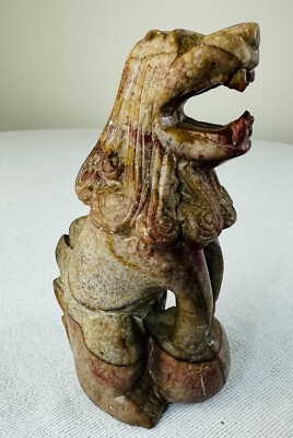 Foo Dog Agate Stone Komainu Asian Home Decor Paperweight Fu Art Collectible