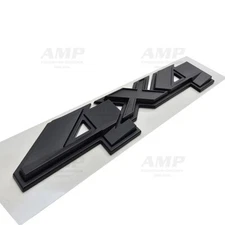 4x4 3D Emblem Fits 2007-2025 Chevrolet GMC Matte Black 1pc Replaces OEM Decal