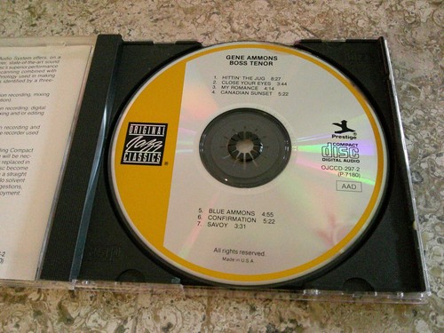 Gene Ammons "Boss Tenor" CD In N/M-. OJCCD-297-2, Prestige P-7180. 1988. - Imagen 3 de 7