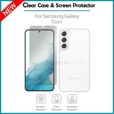 Slim Shockproof Case CLEAR+LCD Screen Protector for Samsung Galaxy S22+ Plus