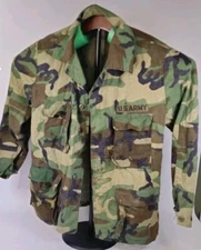Vintage Genuine US Army Issue Combat Shirt Mens Large Regular Camouflage 
