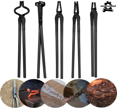 Knife Making Tongs Bolt Tongs Blacksmith Bladesmith Tools Set For Anvil Forge