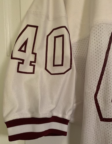 Vintage NCCU NC CENTRAL Football Jersey Team Issued Player Game White #40 Large - Picture 10 of 12