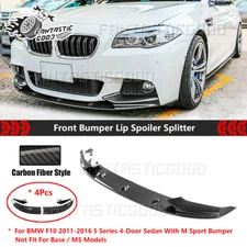 For BMW F10 11-16 5 Series Carbon M Performance Style Front Bumper Lip Splitter