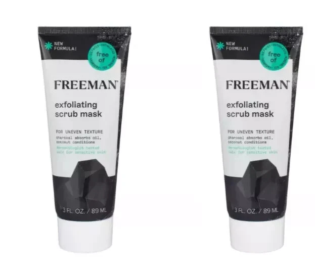 2 x Freeman Exfoliating Charcoal & Coconut Facial Scrub Mask - Image 4 of 4