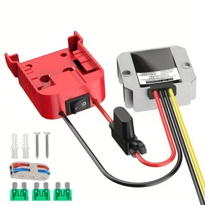 For Milwaukee M18 Battery 18V to 12V Step-Down Converter Buck Converter Adapter