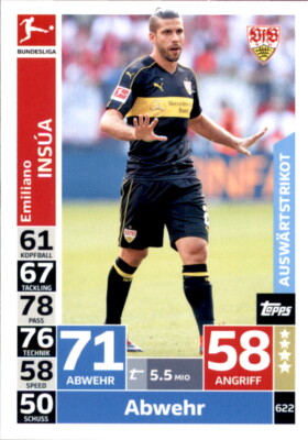 Topps Match Attax Extra 18/19 622 - Emiliano Insua - Auswärtstrikot
