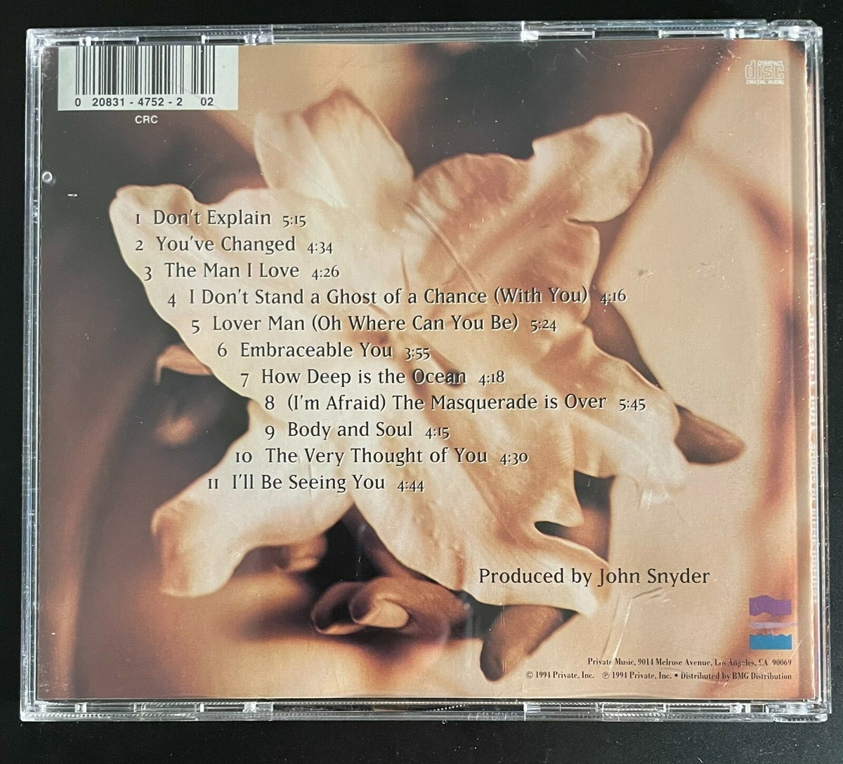 Etta James – Mystery Lady: Songs Of Billie Holiday (CD, Album