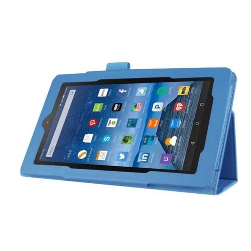 For Amazon Kindle Fire HD 7 2015 Tablet Leather Case Stand Cover Sky Blue - Picture 6 of 6