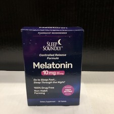 Sleep Soundly Melatonin 10mg Fast Acting Extended Release - 60ct Exp: Read