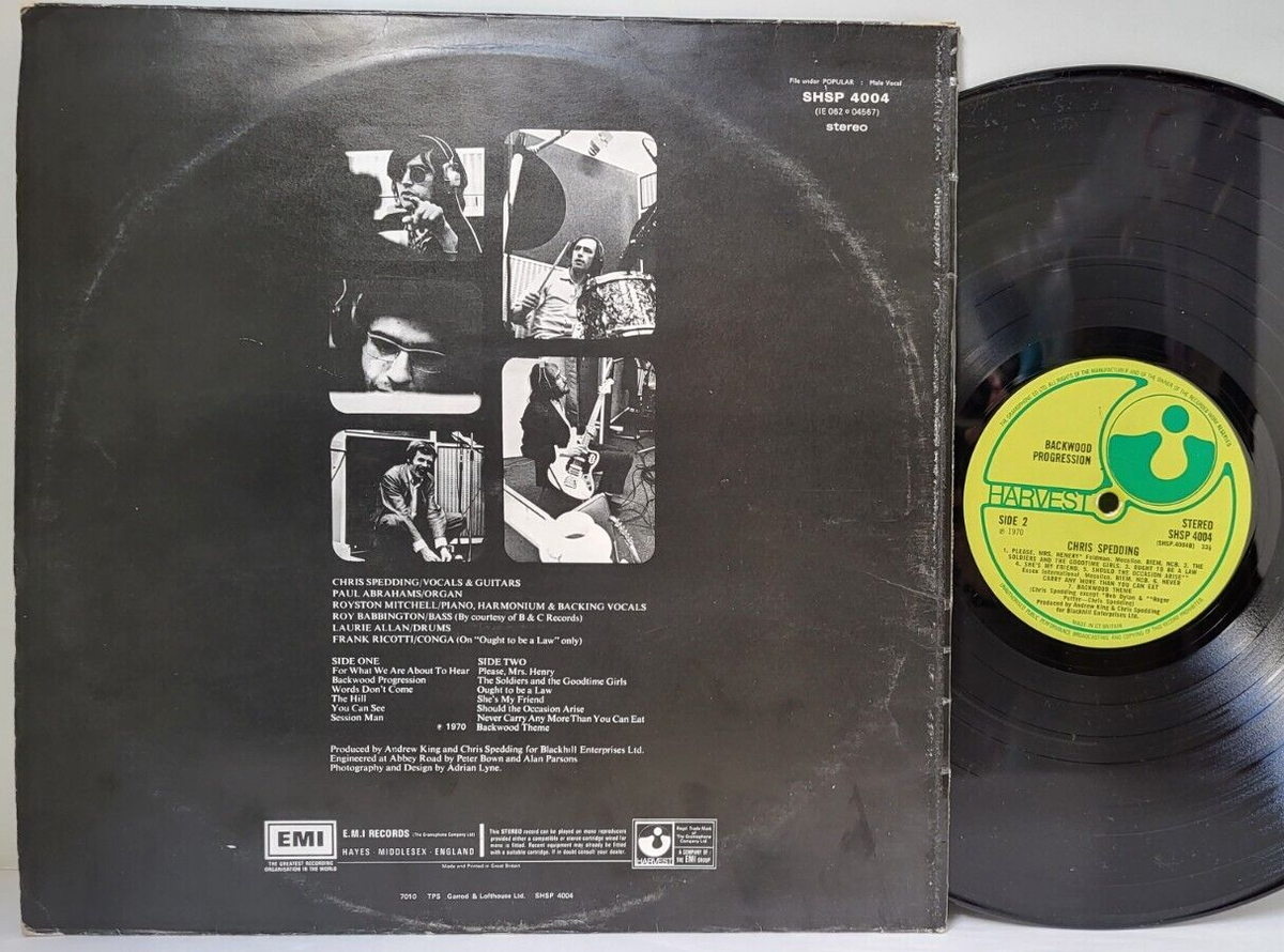 クリス・スペディング　Backwood Progression LPレコード クリス・スペディングBackwood Progression LPレコード