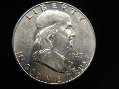 1949 FRANKLIN HALF DOLLAR - WELL STRUCK -  FULL LINED BEAUTY