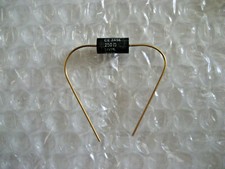 1 x NOS 250 Ohms Cinema Eng 1/6 Watt Noninductive Wirewound Resistor Gold Leads