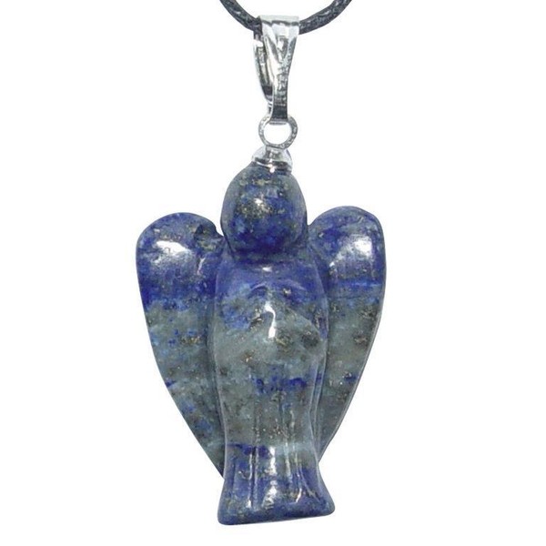 Lapislazuli Engel AnhäNger Mit Silberfarbener ÖSe Ca. 30 Mm-image