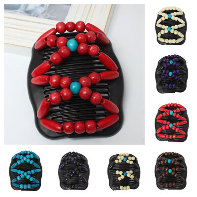 Trend African Hairclip Haarklammer Butterfly Holzdesign Haarkamm Design