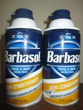 2x Barbasol Thick & Rich Shaving Cream Skin Conditioner 10 Oz