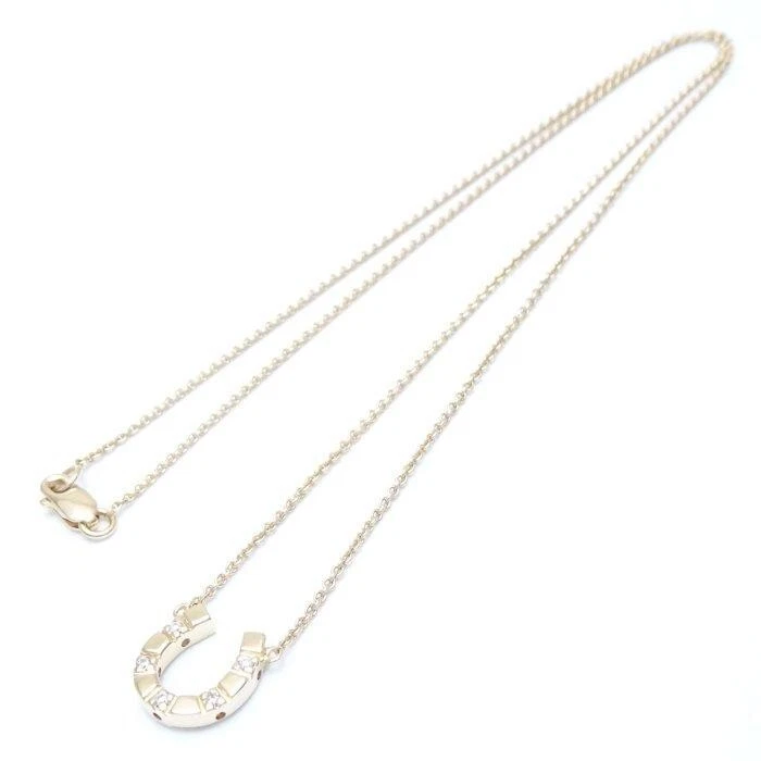 Collar De Herradura De Joyería Star 5P Diamante K18YG Colgante De Oro Amarillo - Imagen 3 de 4