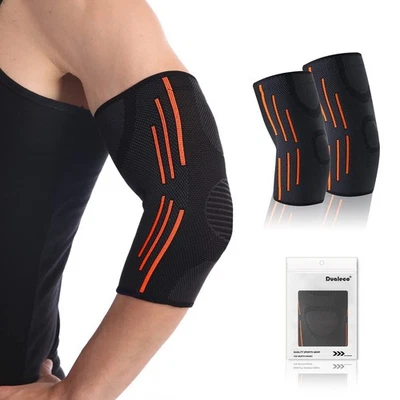 DUALECO Ellenbogenbandage, Ellbogen Bandage Damen/Männer, Atmungsaktiv Elbogenbandage