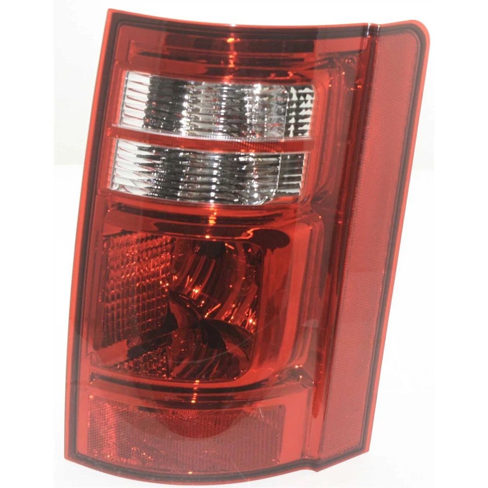 Halogen Tail Light Set For 2008-2010 Dodge Grand Caravan Clear/Red w/ Bulbs 2Pcs - Image 2 of 4
