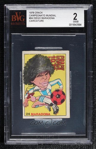 1978 Crack Campeonato Mundial de Futbol #24 En Caricatura Maradona BVG 2 Rookie
