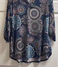 Dear Scarlett Women's Mandala Print Lizzy Top Multi