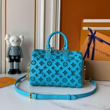 Louis Vuitton Leather Exterior Blue Bags & Handbags for Women for
