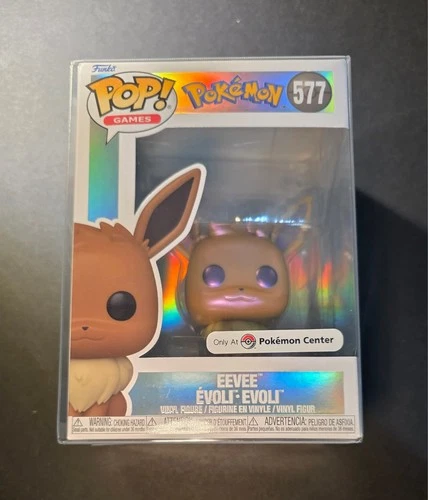 Eevee Pearlescent Funko Pop #577 Pokemon Center Exclusive + Protector