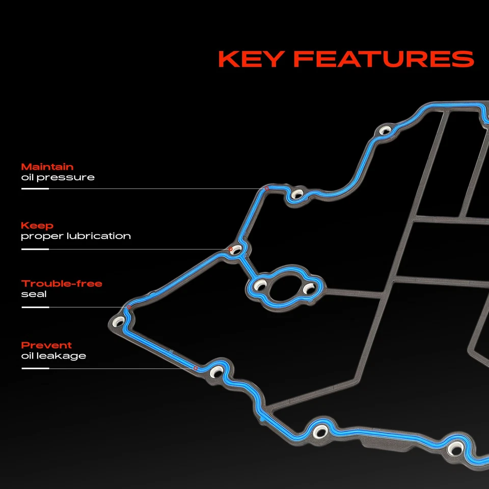 Junta de cárter de aceite del motor para Chevy Corvette Avanti II 2001 2002 2003 2004 V8 5,7 L Foto 4 de 4