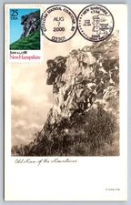 2344 New Hampshire Statehood Old Man of the Mountains Maxi Card w/Pictorial Canc