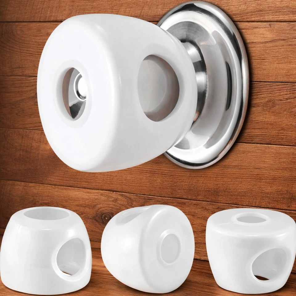 4pk Inaya Baby Proof Door Knob Covers/Fit Most Round Knobs/Stops Kid Opening 11z