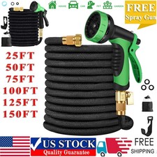 Expandable Flexible Garden Water Hose with 10/8 Function Spray Nozzle 25FT-150FT