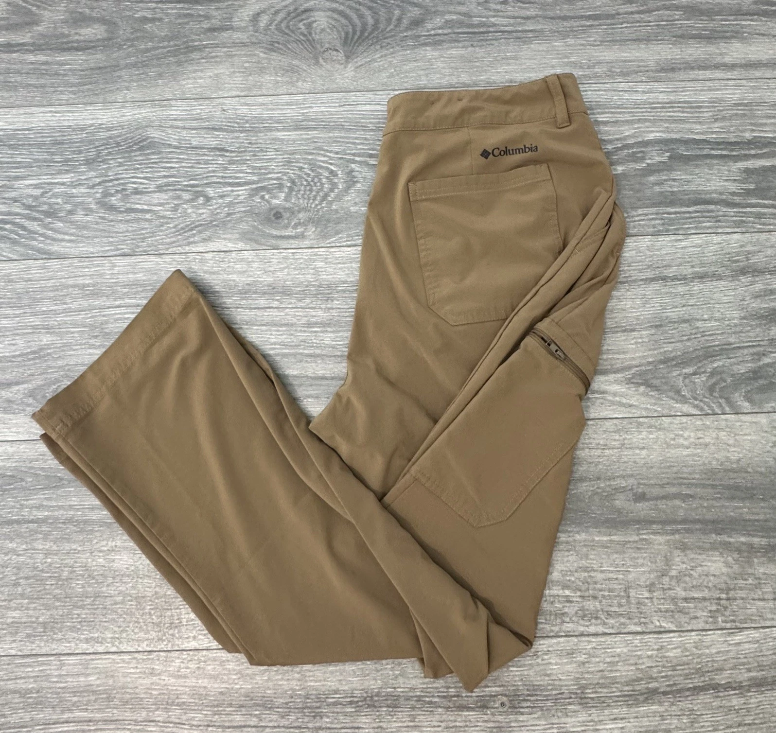 Columbia Pants Mens 38x30 Brown Straight Leg Fishing Golfer Golfing Stretch Read