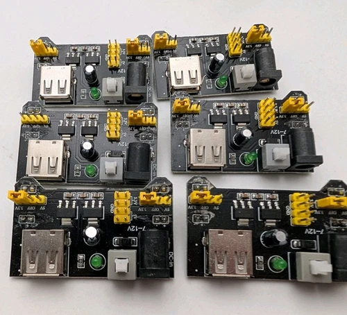 Lot of 6 MB102 Breadboard Power Supply Module 3.3V 5V Solderless For Arduino