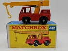 Lesney Matchbox Iron Fairy Crane No 42 F Series Box Red Yellow England