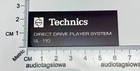 Technics National Panasonic SL-110 Turntable Badge Logo Custom Made Aluminum