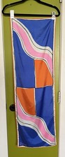 Vtg Vera Neumann Ladybug Abstract Pop Art Rectangle Scarf 43x14  Japan Nylon MCM