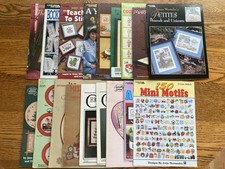 Lot of 18 Cross Stitch Pattern Books Leaflets...
