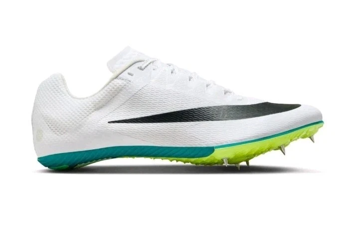 Size 1 - Nike Zoom Rival Sprint White Bright Spruce Black Spikes *RARE*