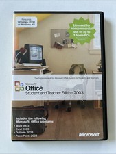Microsoft Office Student and Teacher Edition 2003 Word Excel PowerPoint W/ Key